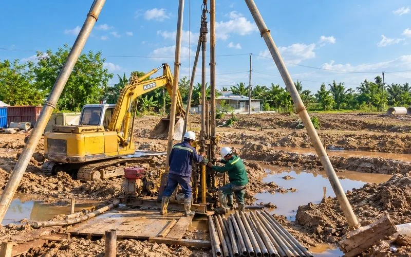 xử lý cọc D500 bị sập vách